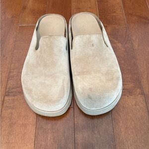 Vince Camuto Beige Suede Slip-On Mule